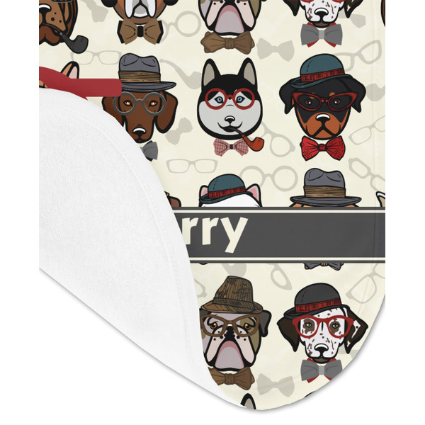 Hipster Dogs Baby Bib - AFT detail