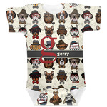 Hipster Dogs Baby Bodysuit 6-12 w/ Name and Initial