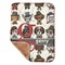 Hipster Dogs Sherpa Baby Blanket - 30" x 40" w/ Name and Initial