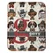 Hipster Dogs Baby Sherpa Blanket - Flat