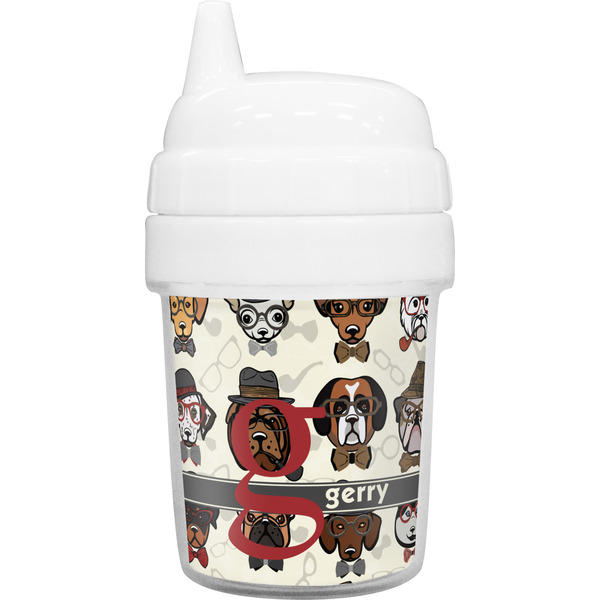 Custom Hipster Dogs Baby Sippy Cup (Personalized)