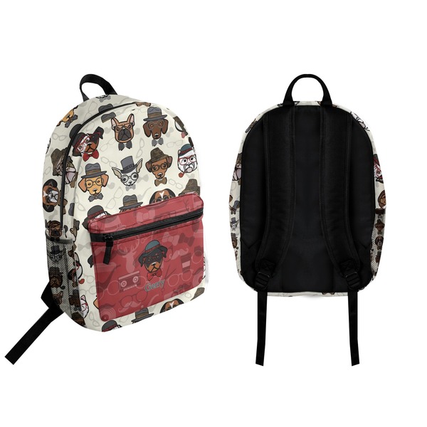 Hipster Dogs Backpack front and back - Apvl