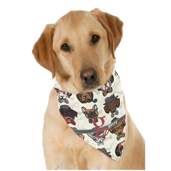 Custom Hipster Dogs Dog Bandana Scarf w/ Name and Initial