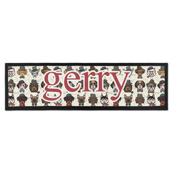 Hipster Dogs Bar Mat - Large (Personalized)