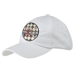 Hipster Dogs Baseball Cap - White (Personalized)