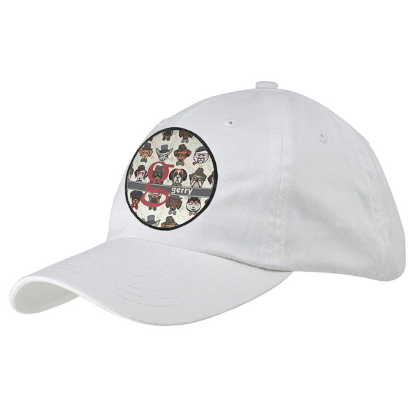 Custom Hipster Dogs Baseball Cap - White (Personalized)