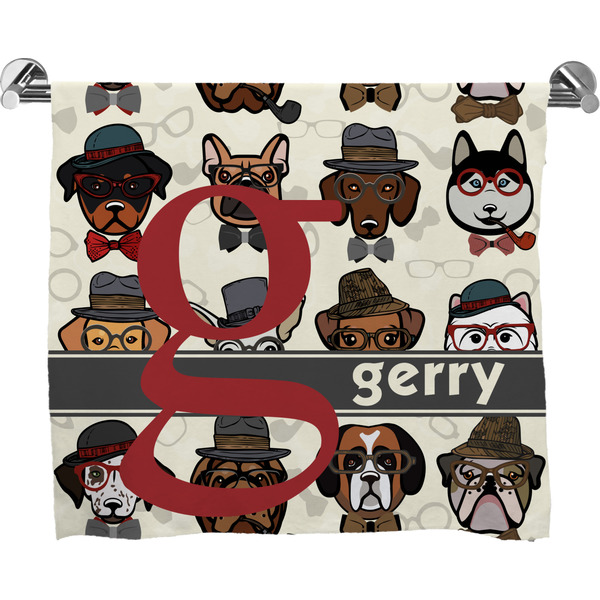 Custom Hipster Dogs Bath Towel (Personalized)