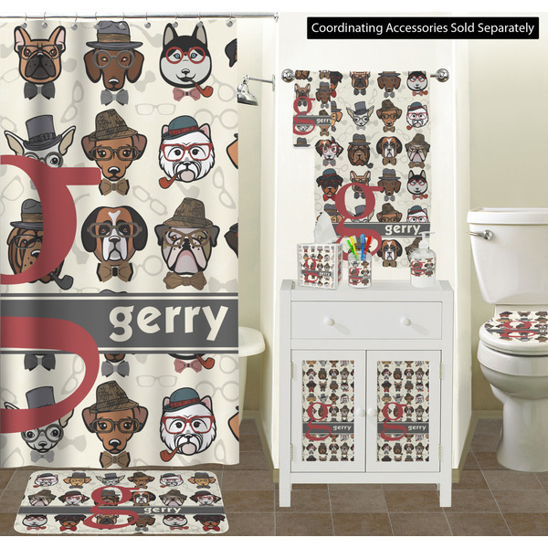 Hipster Dogs Bathroom Scene