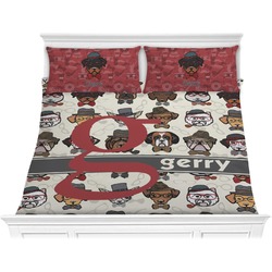 Hipster Dogs Comforter Set - King (Personalized)