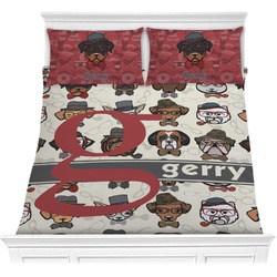 Hipster Dogs Comforter Set - Full / Queen (Personalized)