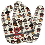 Hipster Dogs Baby Bib w/ Name and Initial