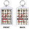 Hipster Dogs Bling Keychain (Front + Back)