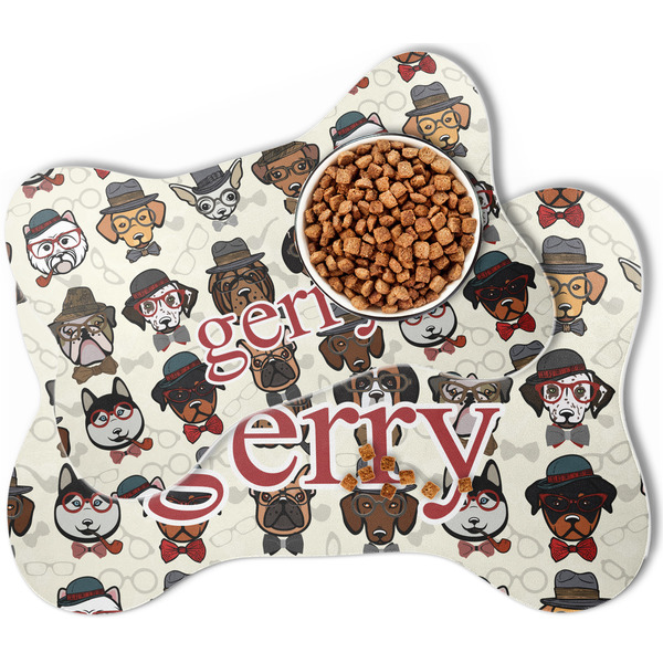 Hipster Dogs Bone Shaped Dog Mats - MAIN