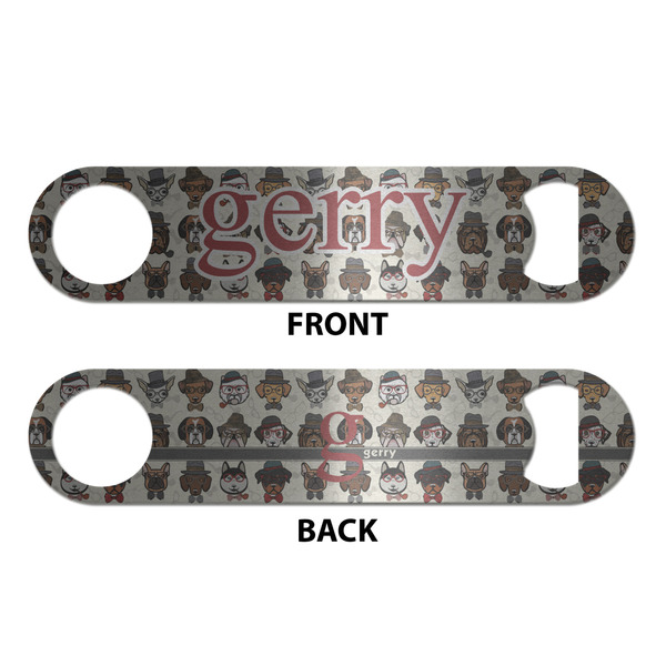 Hipster Dogs Bottle Opener - Front & Back
