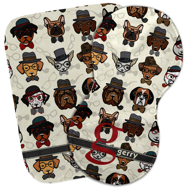 Custom Hipster Dogs Burp Cloth (Personalized)