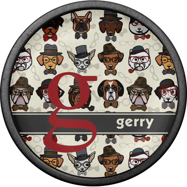 Hipster Dogs Cabinet Knob - Black - Front