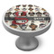 Hipster Dogs Cabinet Knob - Nickel - Side