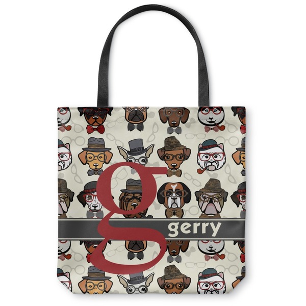 Custom Hipster Dogs Canvas Tote Bag (Personalized)
