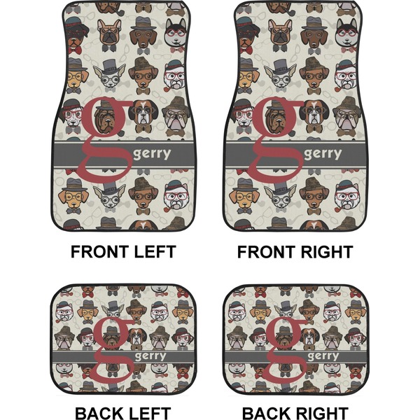 Hipster Dogs Car Floor Mats Set (2F + 2B)