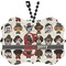 Hipster Dogs Rear View Mirror Charm (Personalized)