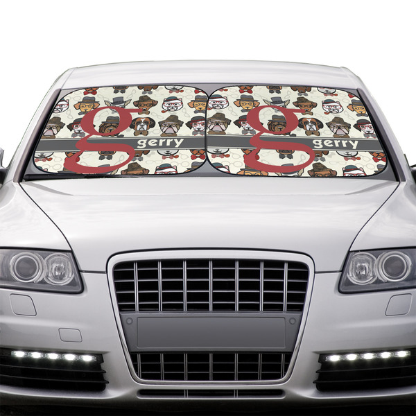 Hipster Dogs Car Sun Shades - IN CONTEXT