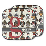Hipster Dogs Car Sun Shade - Two Piece (Personalized)
