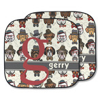 Hipster Dogs Car Sun Shade - Two Piece (Personalized)
