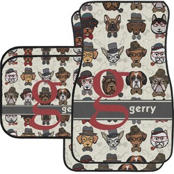 Hipster Dogs Car Floor Mats Set - 2 Front & 2 Back (Personalized)