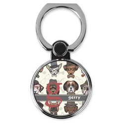 Hipster Dogs Cell Phone Ring Stand & Holder (Personalized)