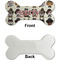 Hipster Dogs Ceramic Flat Ornament - Bone Front & Back Single Print (APPROVAL)