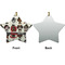 Hipster Dogs Ceramic Flat Ornament - Star Front & Back (APPROVAL)