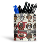Hipster Dogs Ceramic Pen Holder