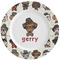 Hipster Dogs Ceramic Dinner Plates (Set of 4)