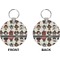 Hipster Dogs Circle Keychain (Front + Back)