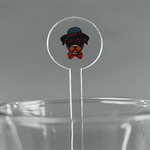 Hipster Dogs 5.5" Round Plastic Stir Sticks - Clear