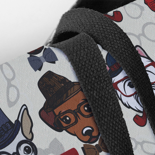 Hipster Dogs Closeup of Tote w/Black Handles