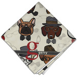 Hipster Dogs Cloth Dinner Napkin - Single w/ Name and Initial