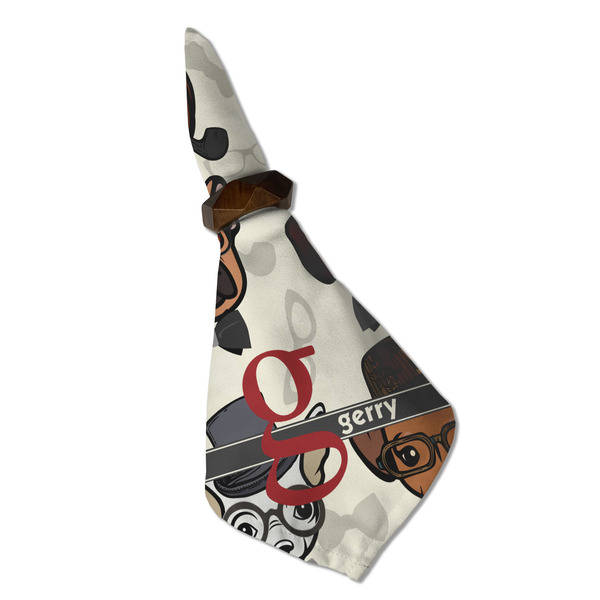 Hipster Dogs Cloth Napkins - Personalized Dinner (Folded in Ring) (MAIN)