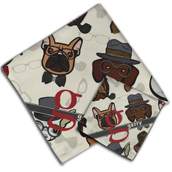 Hipster Dogs Cloth Napkin w/ Name and Initial