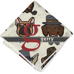Hipster Dogs Cloth Napkin w/ Name and Initial