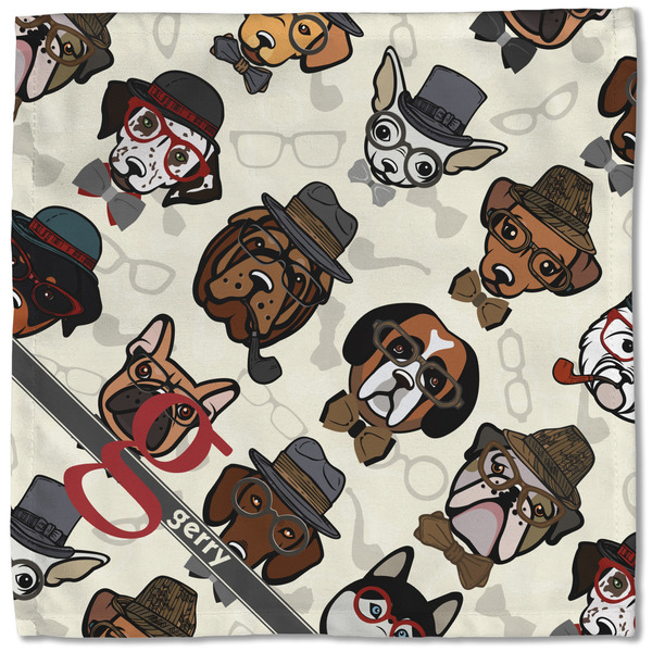 Hipster Dogs Cloth Napkins - Personalized Lunch (Single Full Open)