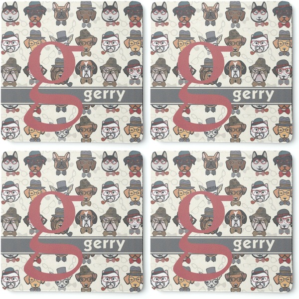 Hipster Dogs Coaster Rubber Back - Apvl