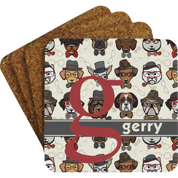 Hipster Dogs Coaster Set (Personalized)