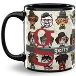 Hipster Dogs 11 Oz Coffee Mug - Black (Personalized)