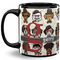 Hipster Dogs 11 Oz Coffee Mug - Black (Personalized)