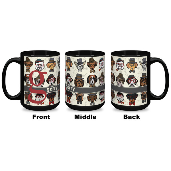 Hipster Dogs Coffee Mug - 15 oz - Black APPROVAL