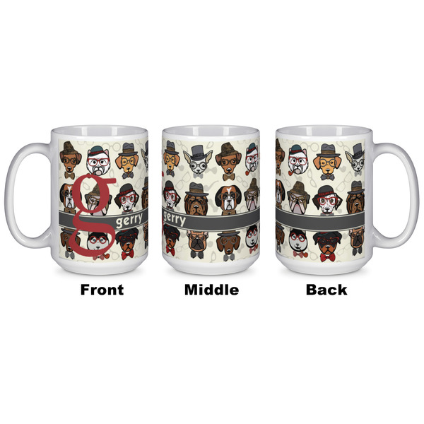 Hipster Dogs Coffee Mug - 15 oz - White APPROVAL