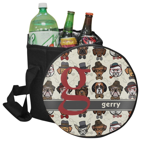 Custom Hipster Dogs Collapsible Cooler & Seat (Personalized)