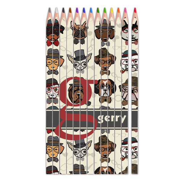 Custom Hipster Dogs Colored Pencils (Personalized)