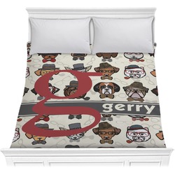 Hipster Dogs Comforter - Full / Queen (Personalized)